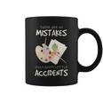 Artist Mistakes Happy Accidents アートパレット 絵画 引用 長袖tシャツ コーヒーマグ