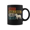 Best Bulldog Dad Ever レトロ ヴィンテージ ブルドッグデザイン コーヒーマグ