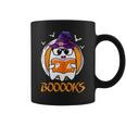 Boo Boooks Ghost Book Reading Halloween 2025 Teacher Graphic Print Coffee Mug