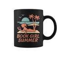 Book Girl Summer Book Reading Retro Sunset Graphic Print Coffee Mug