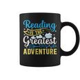 Book Librarian Reading Is The Greatest Adventure Book Lover Graphic Print Coffee Mug