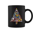 Books Christmas Tree Reading Club Librarian Library Xmas Graphic Print Coffee Mug