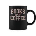 Books And Coffee Vintage Reading Lover Typography Graphic Print Coffee Mug