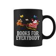 Books For Everybody Santa Christmas Book Lovers Book Readers Graphic Print Coffee Mug