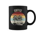 Coffee Books And Rain Reading Book Lover Retro Graphic Print Coffee Mug