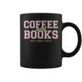 Coffee And Books Sip Then Flip Retro Varsity Reading Graphic Print Coffee Mug