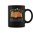 Color Our World Summer Reading 2025 Floral Cute Book Lover Graphic Print Coffee Mug