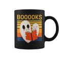 Cute Ghost Book Reading Halloween Teacher Puns Booooks For Men Women Kids Graphic Print Coffee Mug
