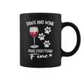 Dog And Wine Make Everything Fine Drinker Wine Puppy コーヒーマグ