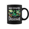 Easily Distracted By Coffee Books And Dragons Fantasy Sci-Fi Graphic Print Coffee Mug