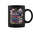 Fantasy Drama Tragedy Cute Cat Book Lover Readers Librarians Graphic Print Coffee Mug Fantasy Drama Tragedy Cute Cat Book Lover Readers Librarians Graphic Print Coffee Mug