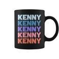 Modern Repeated Text Kenny コーヒーマグ