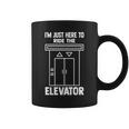 I'm Just Here To Ride The Elevator おもしろ引用エレベーター コーヒーマグ