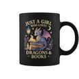 Just a Girl Who Loves Cute Dragons And Books Graphic Print Coffee Mug Just a Girl Who Loves Cute Dragons And Books Graphic Print Coffee Mug