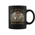 Just A Girl Who Loves Wolves And Books Fantasy Wolf Reader Graphic Print Coffee Mug