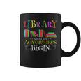 Librarian Adventure Book Reader Library Book Graphic Print Coffee Mug