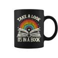 Take A Look A Book Vintage Reading Librarian Rainbow Graphic Print Coffee Mug Take A Look A Book Vintage Reading Librarian Rainbow Graphic Print Coffee Mug