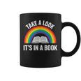 Take A Look It's In A Book Rainbow Reading Literary Graphic Print Coffee Mug