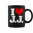 I Love Heart JJ Jj J J イニシャル コーヒーマグ