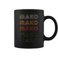 Love Heart Mako グランジ ビンテージスタイル ブラック マコ コーヒーマグ