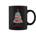 Merry Christmas Tree Book Reading Librarian Graphic Print Coffee Mug Merry Christmas Tree Book Reading Librarian Graphic Print Coffee Mug