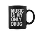 Music Is My Only Drug グラフィックプリント コーヒーマグ