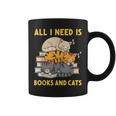 All I Need Is Books And Cats Graphic Print Coffee Mug