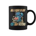 All I Need Is My Cat And Books Cute Cat Graphic Print Coffee Mug