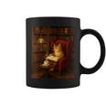 Orange Cat Book Lovers Cozy Bookish Librarian Graphic Print Coffee Mug Orange Cat Book Lovers Cozy Bookish Librarian Graphic Print Coffee Mug