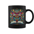 Owl With Glasses Book Lover Reading Graphic Print Coffee Mug
