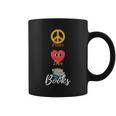 Peace Love Books Book Lovers Bookworm Graphic Print Coffee Mug