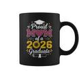 Proud Mom Of A 2026 卒業 シニア ひまわり ヒョウ ハート コーヒーマグ