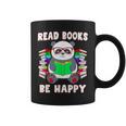Read Books Be Happy Panda Literacy Reading Teacher Graphic Print Coffee Mug