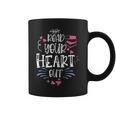 Read Your Heart Out Book Lover Reading Teacher Graphic Print Coffee Mug