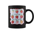 Reading Is My Jam Preppy Stawberry Bookworm Book Lover Nerd Graphic Print Coffee Mug