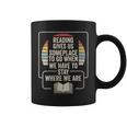 Retro Vintage Reading Reader Book Lover Literature Library Graphic Print Coffee Mug