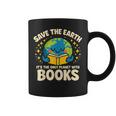 Save Earth It´s Only Planet With Books Reading Earth Day Graphic Print Coffee Mug