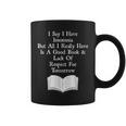 I Say I Have Insomnia But All I Have Is A Good Book Graphic Print Coffee Mug