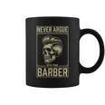 Skull Never Argue With Your Barber クラシック ヴィンテージ バーバー コーヒーマグ