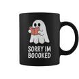 Sorry Im Boooked Reading Ghost Book Meme Graphic Print Coffee Mug