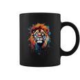 Strong Regal Lion Magestic Lion クールカラフルライオンステンシル コーヒーマグ