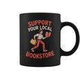 Support Your Local Bookstore Retro Book Lover Graphic Print Coffee Mug