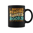 I Survived Reading Banned Books Read Librarian Men Women Graphic Print Coffee Mug