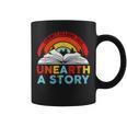 Unearth a Story Summer Reading 2026 Vintage Book Rainbow Graphic Print Coffee Mug