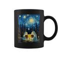 Van Gogh Starry Night Ghost Book Reading Camping Halloween Graphic Print Coffee Mug