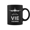 Vie 空港 ウィーン オーストリア 飛行機 滑走路に着陸 コーヒーマグ