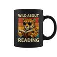 Vintage Cheetah Reading Book Wild About Reading Shirts Boys Graphic Print Coffee Mug