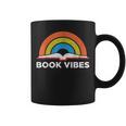 Vintage Retro Book Vibes Rainbow For Reading Lovers Graphic Print Coffee Mug