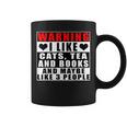 Warning I Like Cats Tea And Books And Maybe Like 3 People Graphic Print Coffee Mug