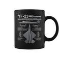 Yf-23ステルス戦闘機ミリタリージェットスペックインフォグラフィック コーヒーマグ
